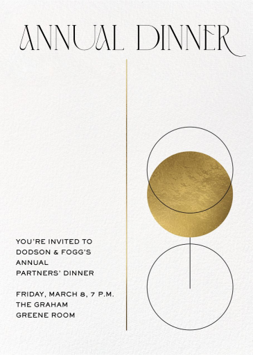 Stemware - Business Dinner Invitation by Paperless Post