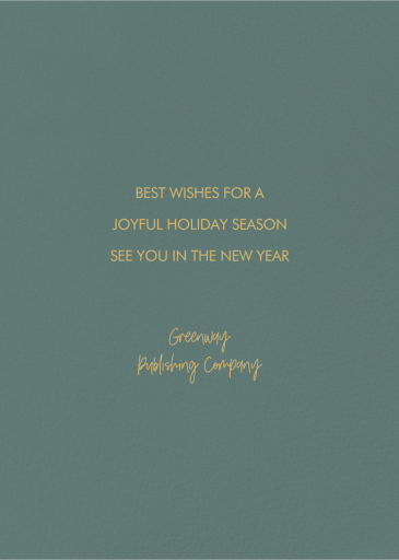 All the Joy - Business Holiday Card by 2021 Co. - Back