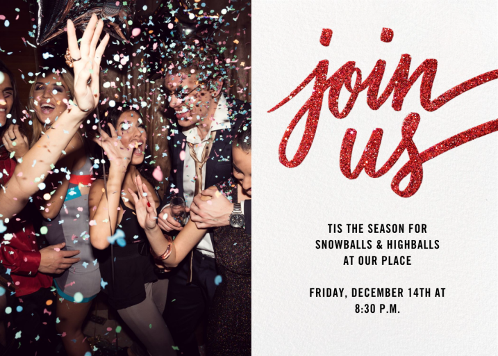 Horizontal Split Photo - Holiday Party Invitation by Paperless Post