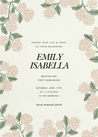Framed Hydrangea - First Communion Invitation by Rifle Paper Co.