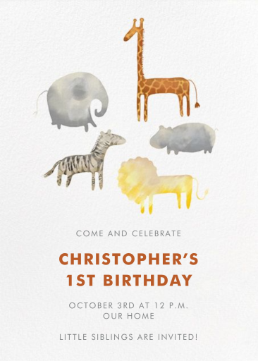 Friendly Beasts - Invitation by Paperless Post