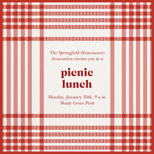 Tartan Party - Breakfast/Lunch Invitation by kate spade new york