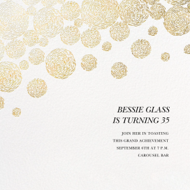 Radiant Swirls (Square) - Birthday Invitation by Oscar de la Renta
