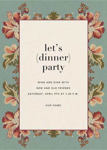 Ornate Garden - Dinner Party Invitation by Cabana