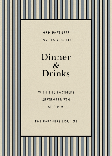 Minimalist Stripe Invitation