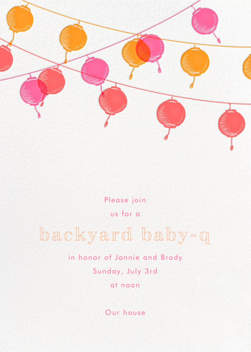 Golden String Lanterns by Paperless Post