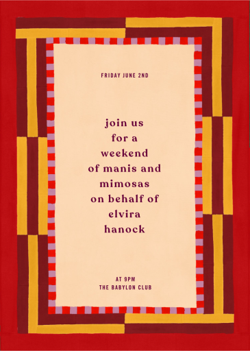 Milla - Bachelorette Party Invitation by Lisa Corti