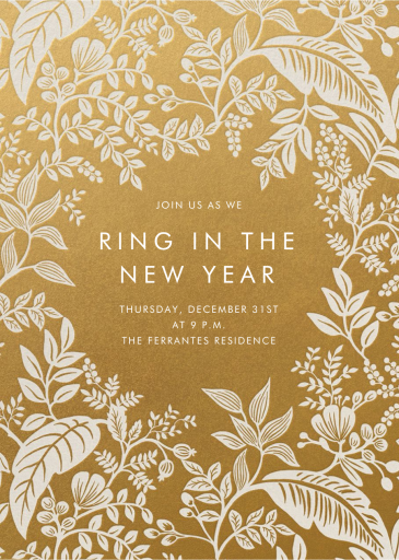 Gilded Canopy - New Year's Eve Invitation by Rifle Paper Co.