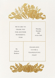 Gold Meal - Thanksgiving Invitation by Paperless Post