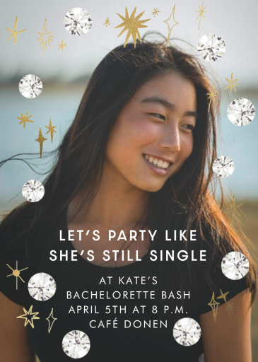Sparkle and Shine - Bachelorette Party Invitation by Carolyn Suzuki Studio