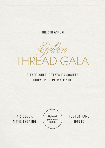 Lissome Line - Gala Invitation by Paperless Post