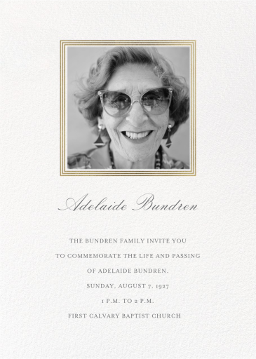 Square Frame - Celebration of Life Invitation by Paperless Post