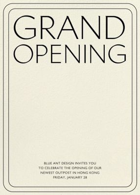 modern grand opening invitation