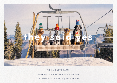 Black Diamond Dogs - Bachelorette Party Invitation by Gray Malin