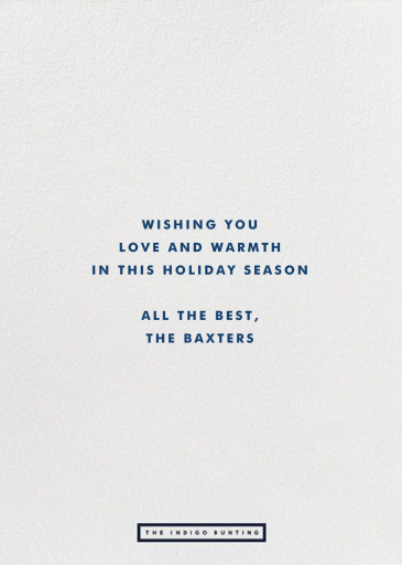 Snowballs - Holiday Card by The Indigo Bunting - Back
