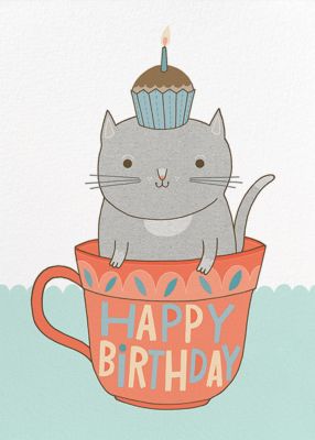 Teacup Cat (Anke Weckmann) - Red Cap Cards