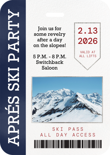 Forfait - Invitación deportiva de Paperless Post