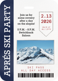 Lift Pass - Cocktail Party Invitation by Paperless Post
