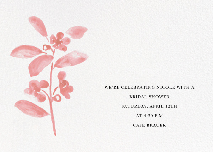 Watercolor Bloom - Bridal Shower Invitation by Linda and Harriett