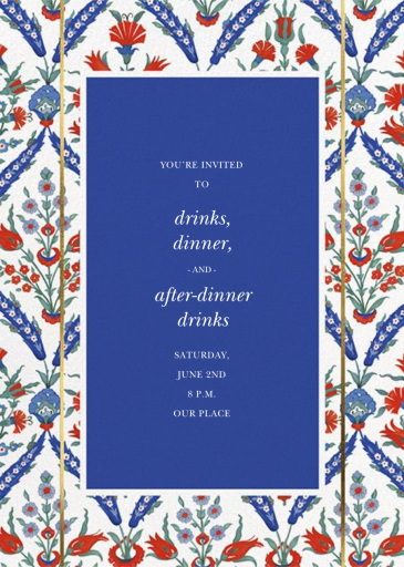 Ottoman Floral - Party Invitation by Oscar de la Renta