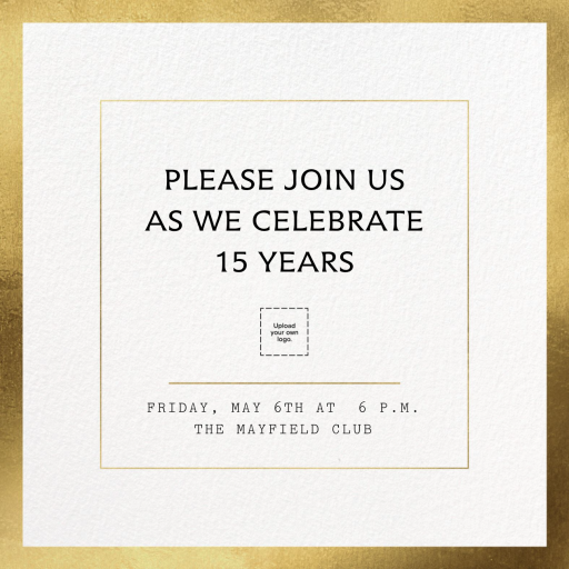 Foil Square - Business Anniversary Invitation by Paperless Post