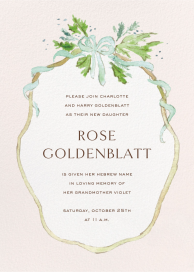 Ribbon Scallop (Sarah Robins Powell) - Bris/Baby Naming Invitation by Dogwood Hill