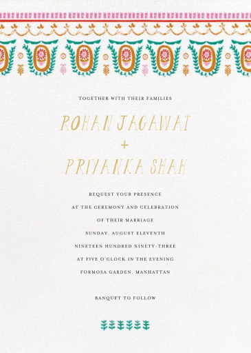 Miss Anupama - Party Invitation by Mr. Boddington's Studio