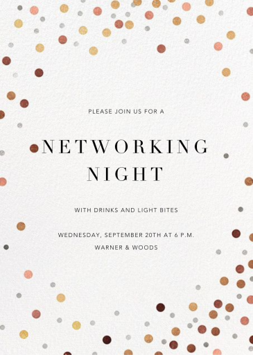 Coriandoli - Networking Event Invitation by Paperless Post