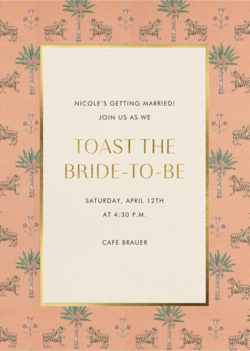 Tiger Party - Bridal Shower Invitation by Schumacher