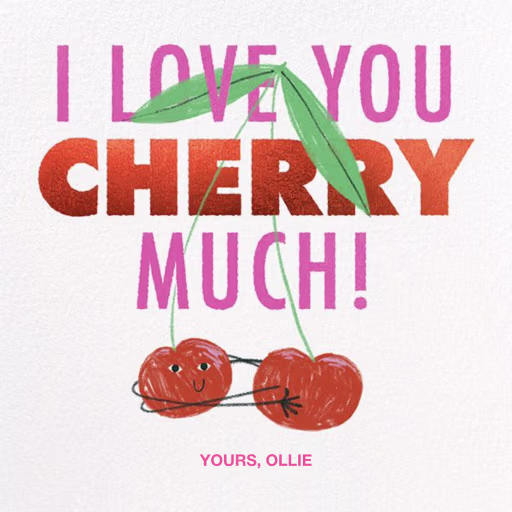 Cherry Hug - Valentine's Day Card by Paperless Post
