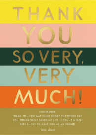 Color Block Thank You - Thank You Card by Rifle Paper Co.