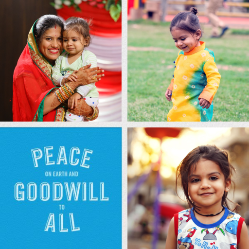 Peace and Goodwill (Multi-Photo) - Holiday Card by Paperless Post