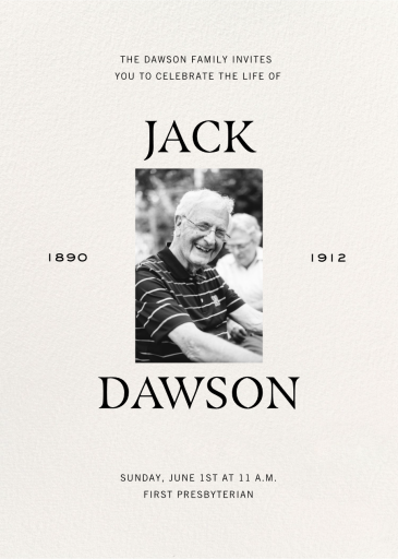 Ever After Photo - Memorial Service Invitation by Paperless Post