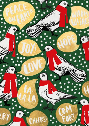 Doves Say Hey - Holiday Card by Hello!Lucky