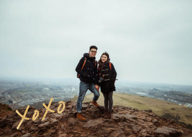 With Hugs and Kisses (Double-Sided) - Save the Date by Linda and Harriett