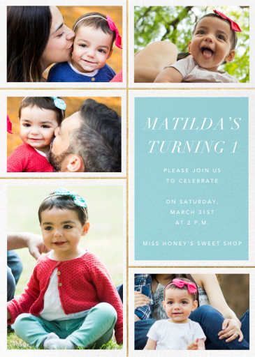 Quint - First Birthday Invitation by Paperless Post