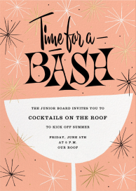 Time for a Bash Cocktail - Cocktail Party Invitation by Paperless Post