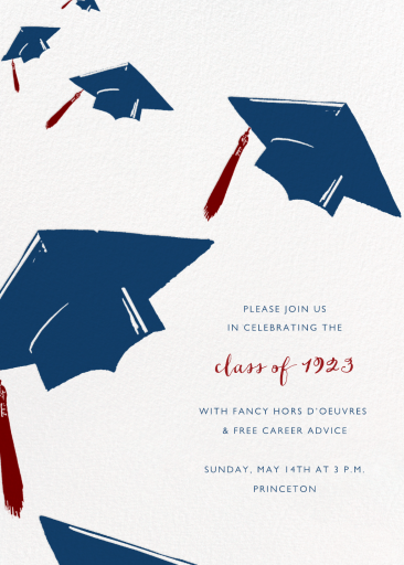 Downpour of Caps - Graduation Party Invitation by paperless_post