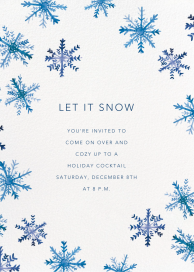 Blue Snowflake Border by Linda and Harriett