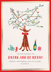 Reindeer Lights - Holiday Party Invitation by Mr. Boddington's Studio