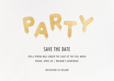 Mylar Party - Save the Date by Paperless Post