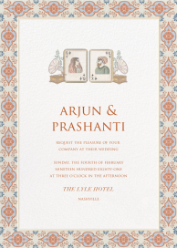 Couple Tile Border - Indian Wedding Invitation by Sketch Design Studio