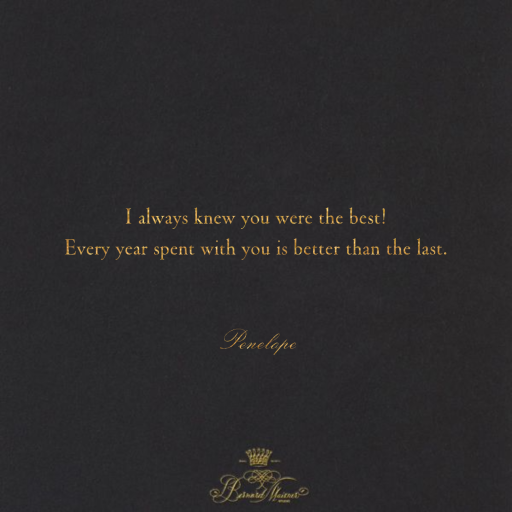 Happy Anniversary Script - Anniversary Card by Bernard Maisner - Back
