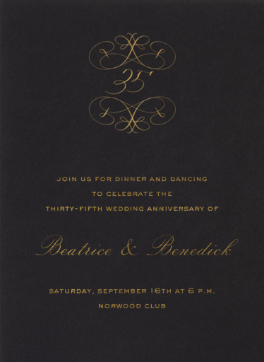 Numbers - Wedding Invitation by Bernard Maisner