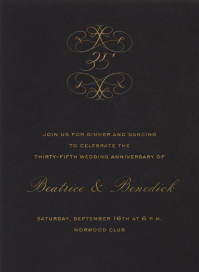 Numbers - Anniversary Invitation by Bernard Maisner