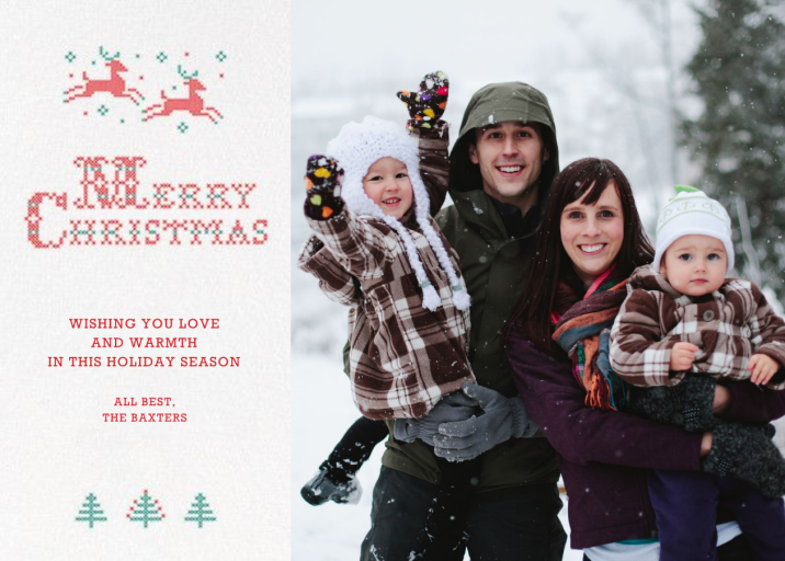 Embroidered Christmas - Christmas Card by Paperless Post