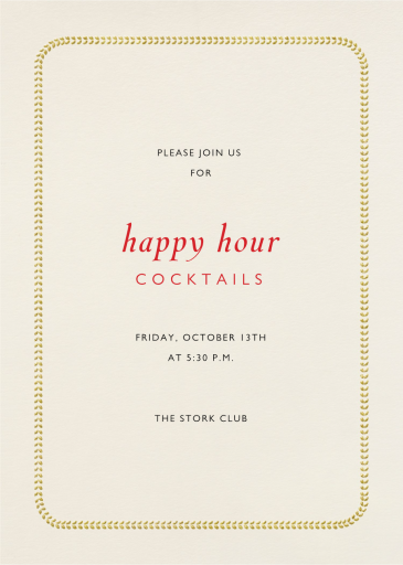 Leaf Inner Bevel Border - Fundraiser Invitation by Paperless Post