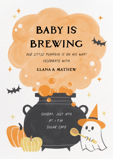 Bubbling Brew - Baby Shower Invitation by Paperless Post