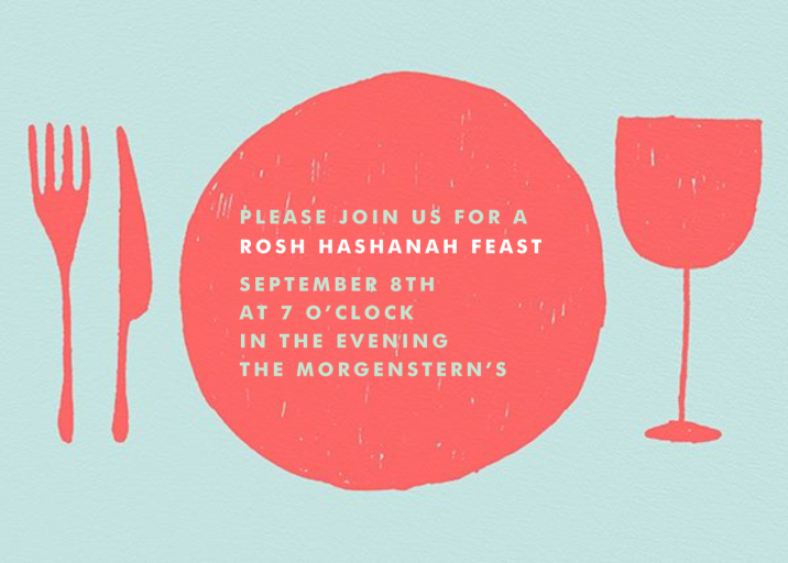 Place Setting - Rosh Hashanah Invitation by Paperless Post