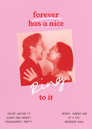 Photo Pink Modern Invitation